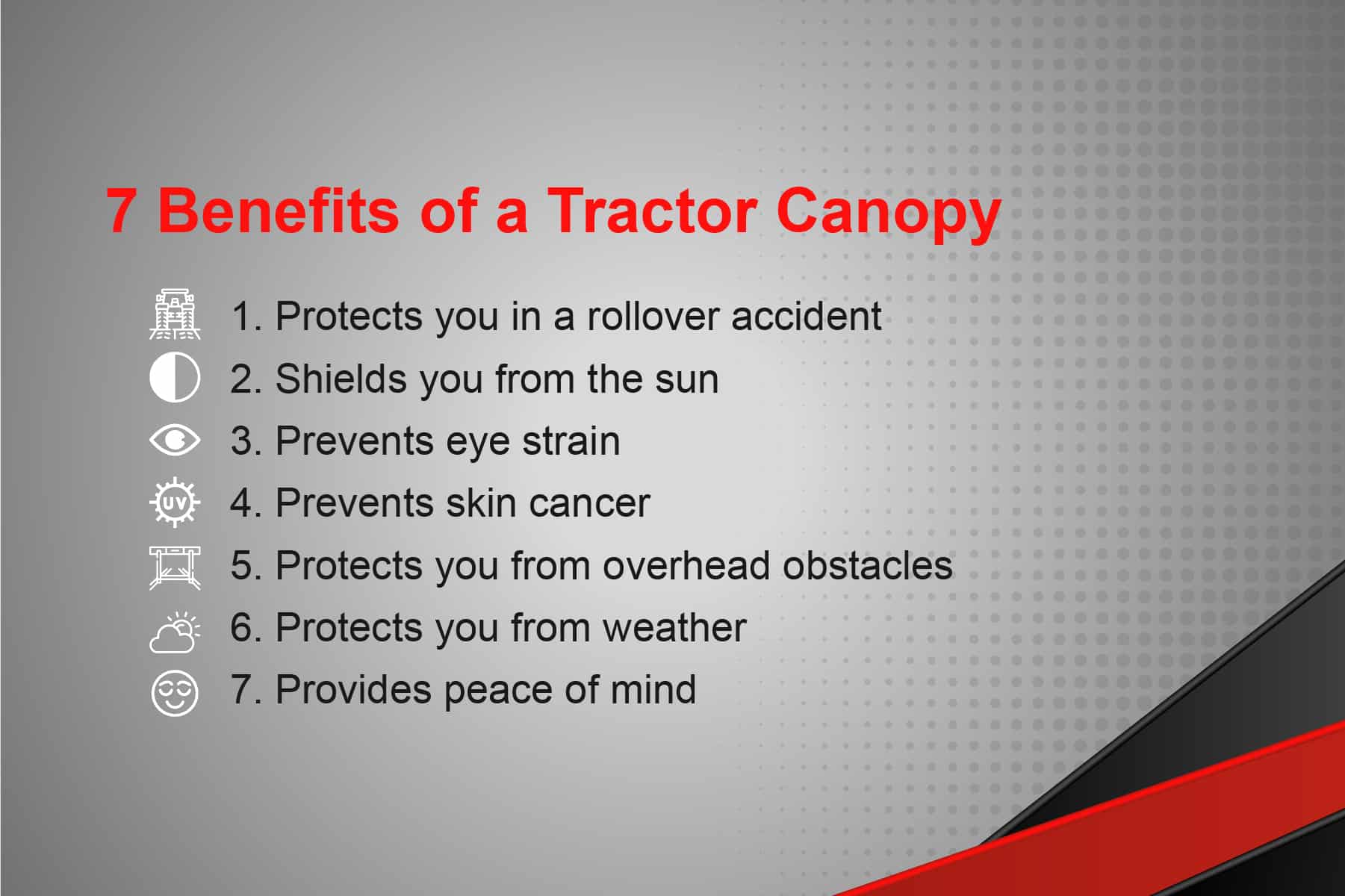 seven benefits of a tractor canopy