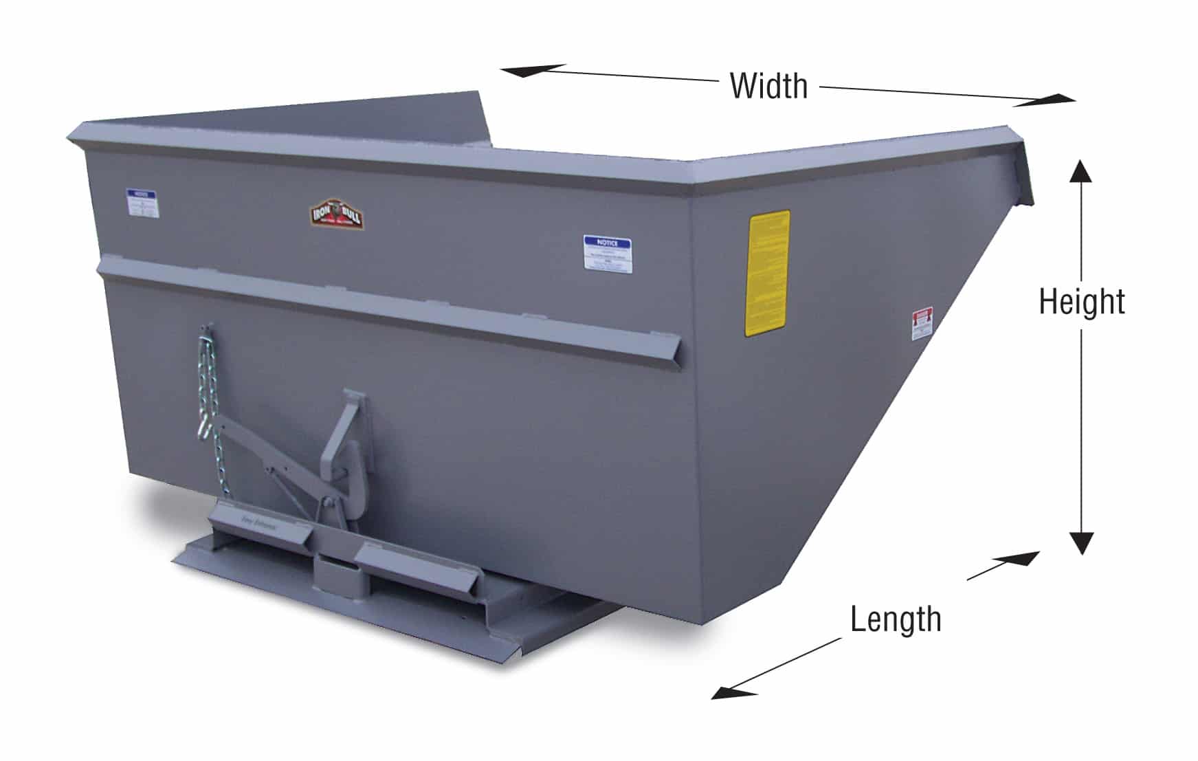 self dumping hopper dimensions