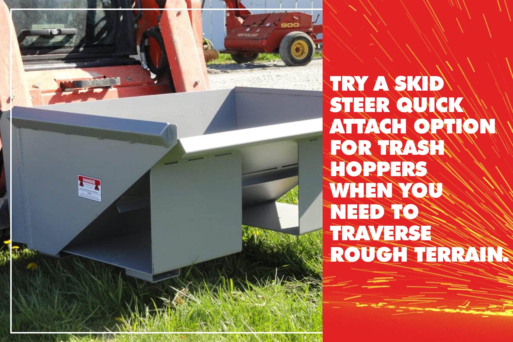 skid steer quick attach option for forklift dumpsters