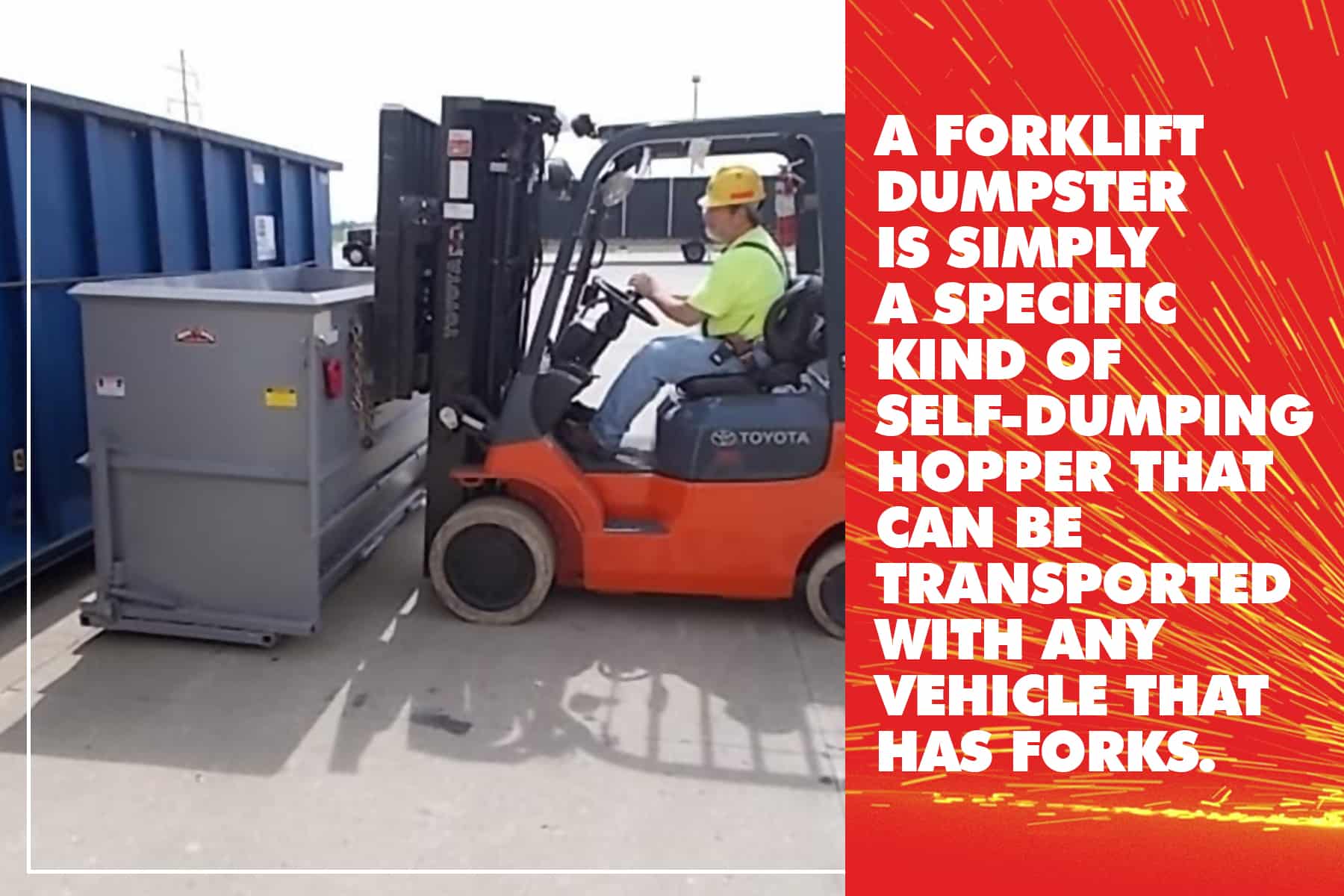 what is a forklift dumpster